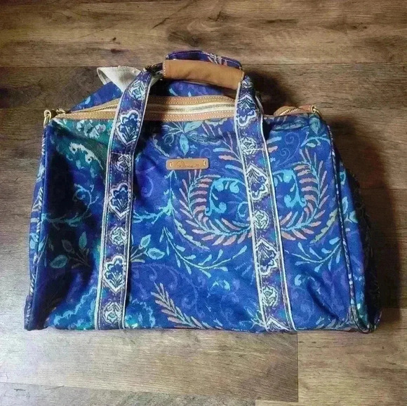 Dena Designs Women's Canvas Kumari North South Boho Weekend and Tote Bag 2-Piece - Picture 6 of 13